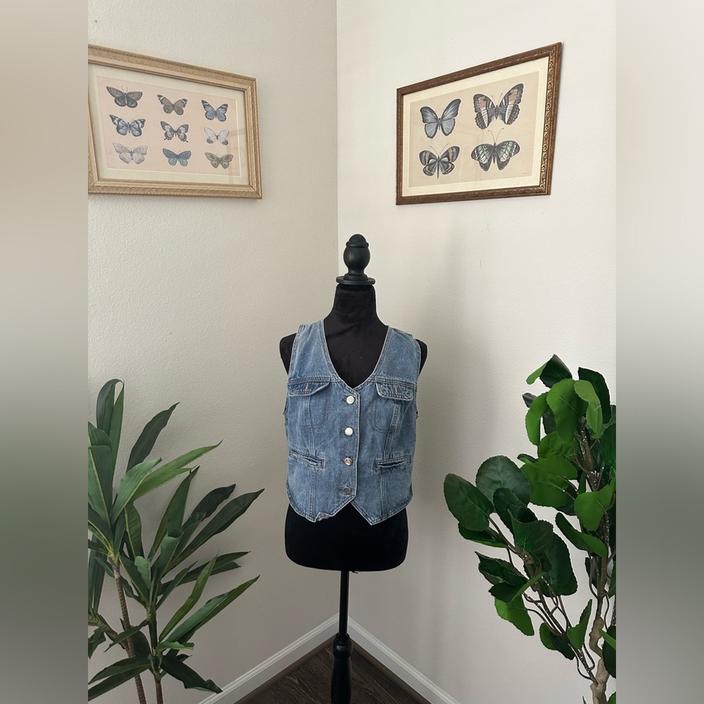 Denim vest top